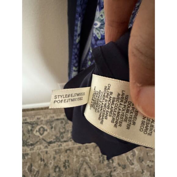 NWT ELIZA J SCARF PRINT MAXI DRESS GOWN HALTER FLORAL BLUE GREEN SZ 6 - Picture 16 of 16